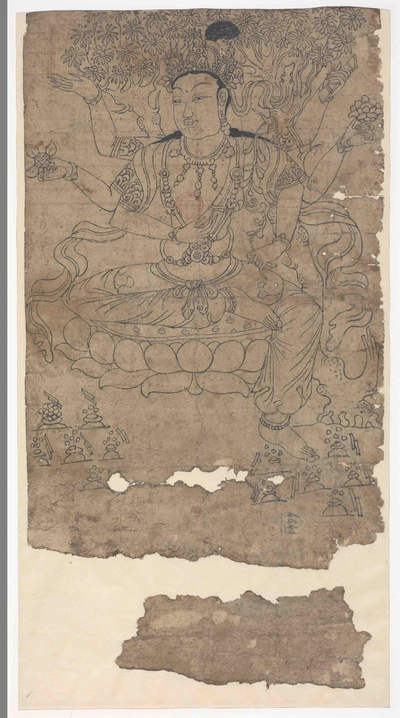 相关推荐,查看白画六臂菩萨像